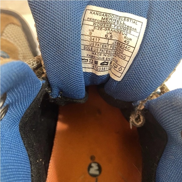 Merrell Kangaroo Celestial Brown Blue Trail Hiking Boots J598204C Women’s Size 9 - Picture 13 of 16